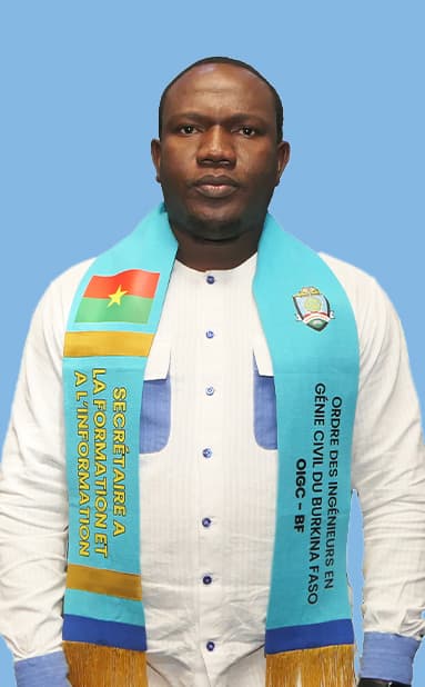 Ing. TAPSOBA K. Franck, Secrétaire à la formation et à l’information de l'Ordre des Ingénieurs en Génie Civil du Burkina Faso