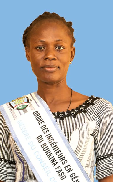 Ing. COMPAORE Paulette, Trésorière adjointe de l'Ordre des Ingénieurs en Génie Civil du Burkina Faso